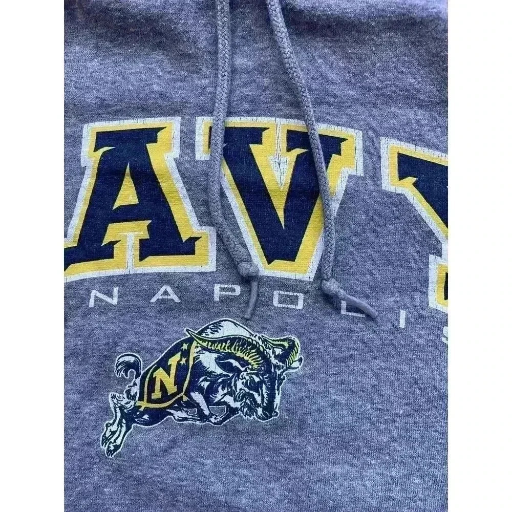 US Navy Annapolis MD Jansport Hoodie Gray Youth XL Military USA - Picture 6 of 9